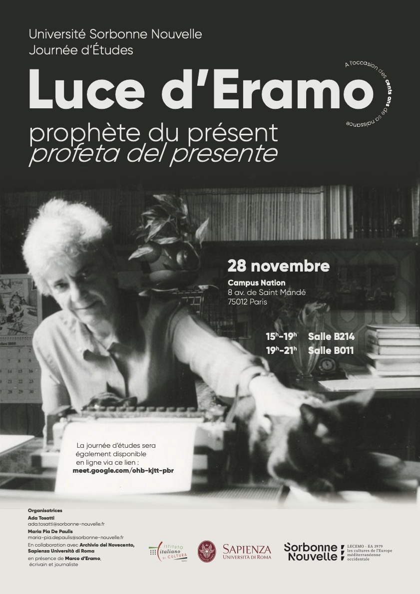 Luce d’Eramo profeta del presente / Luce d’Eramo prophète du présent