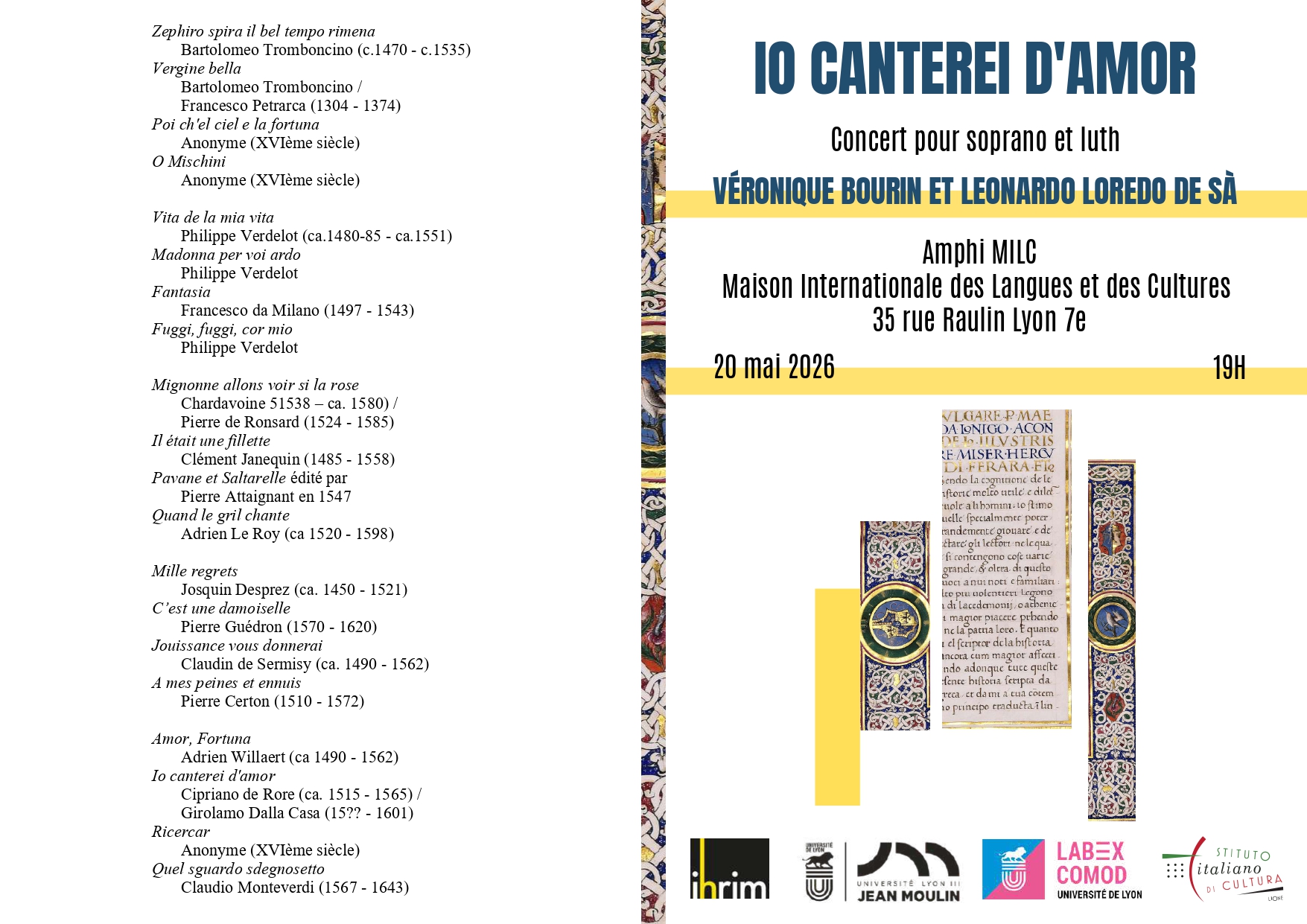 Concert – musique de la Renaissance pour violon et luth
