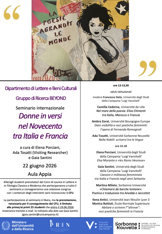 Donne in versi nel Novecento tra Italia e Francia