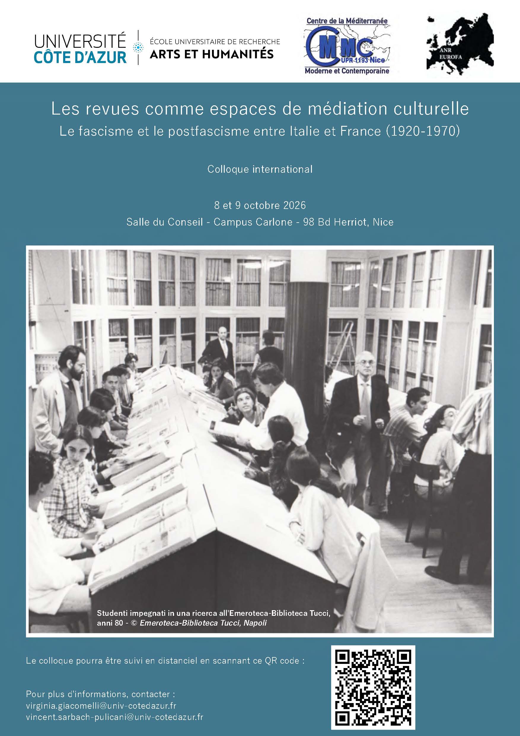 Les revues comme espaces de médiation culturelle du fascisme et du postfascisme entre Italie et France (1920-1970) 