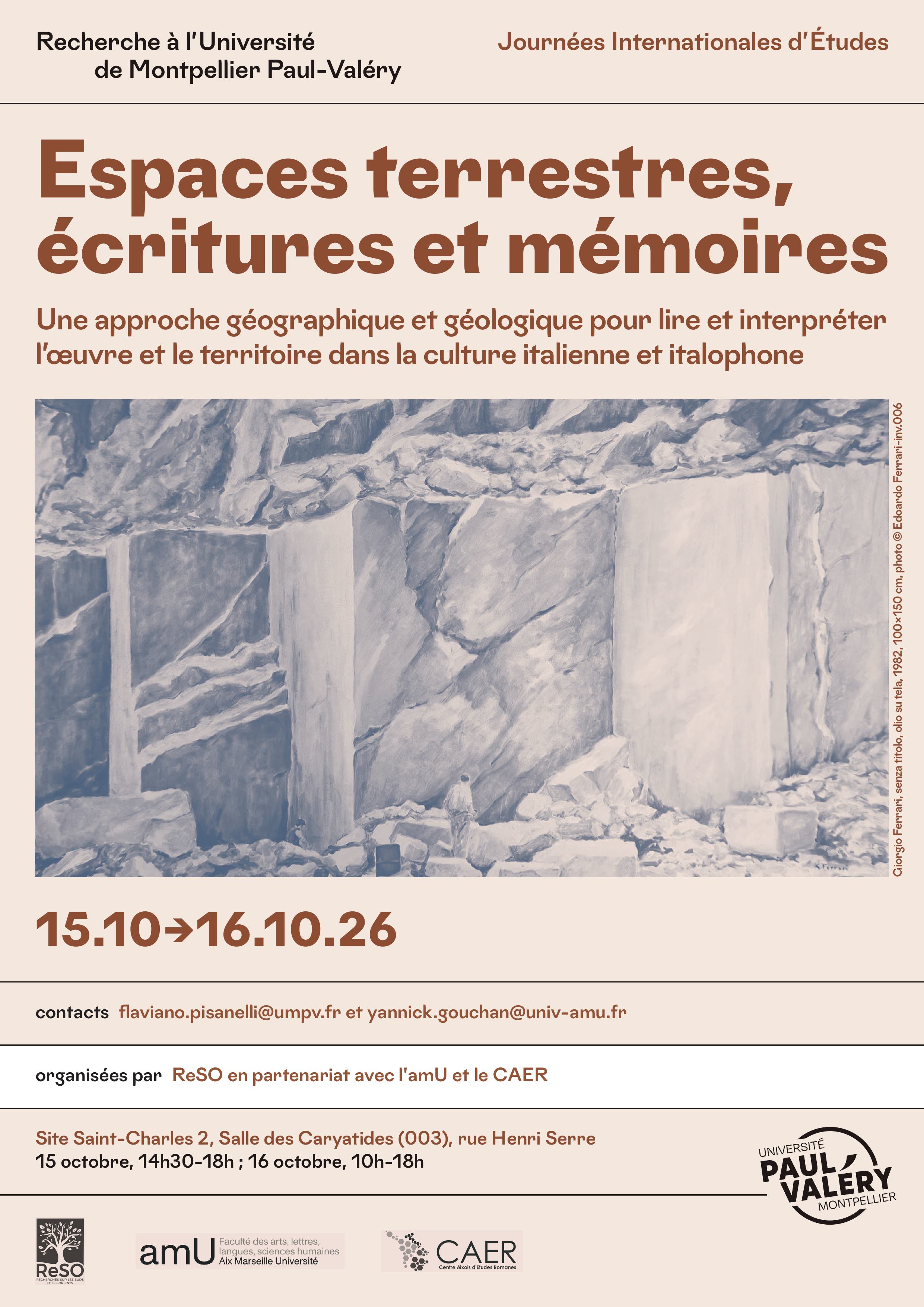 Espaces terrestres, écritures et mémoires